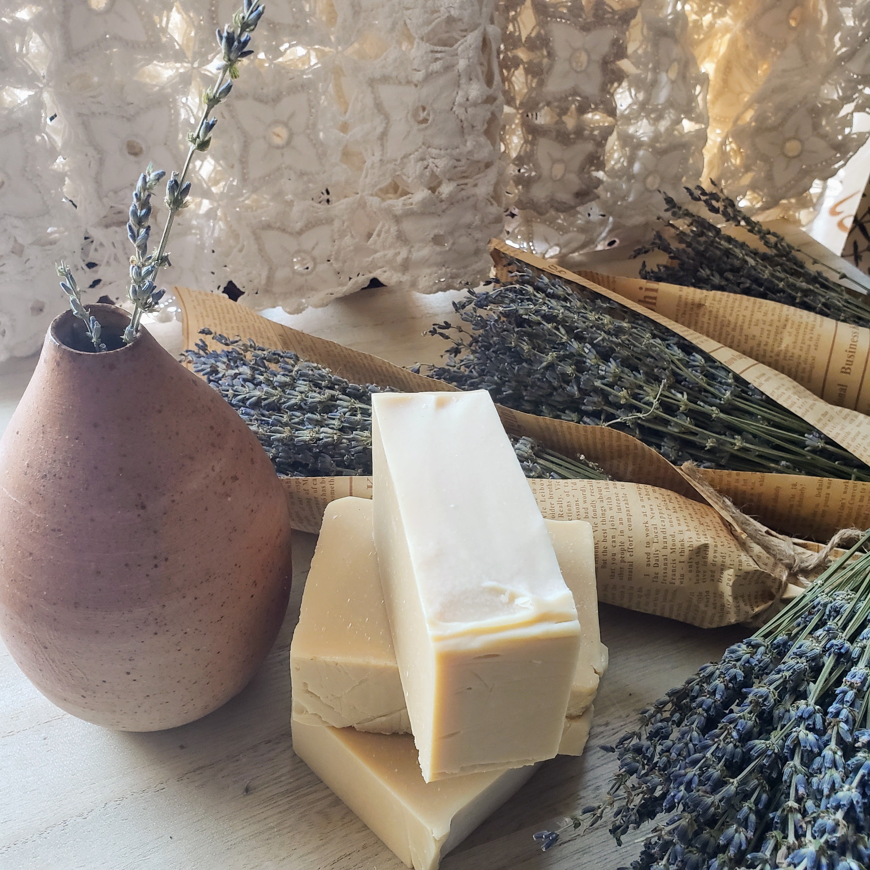 Goat Milk & Lavender Artisan Soap — Nourishing, Handcrafted, 6 oz