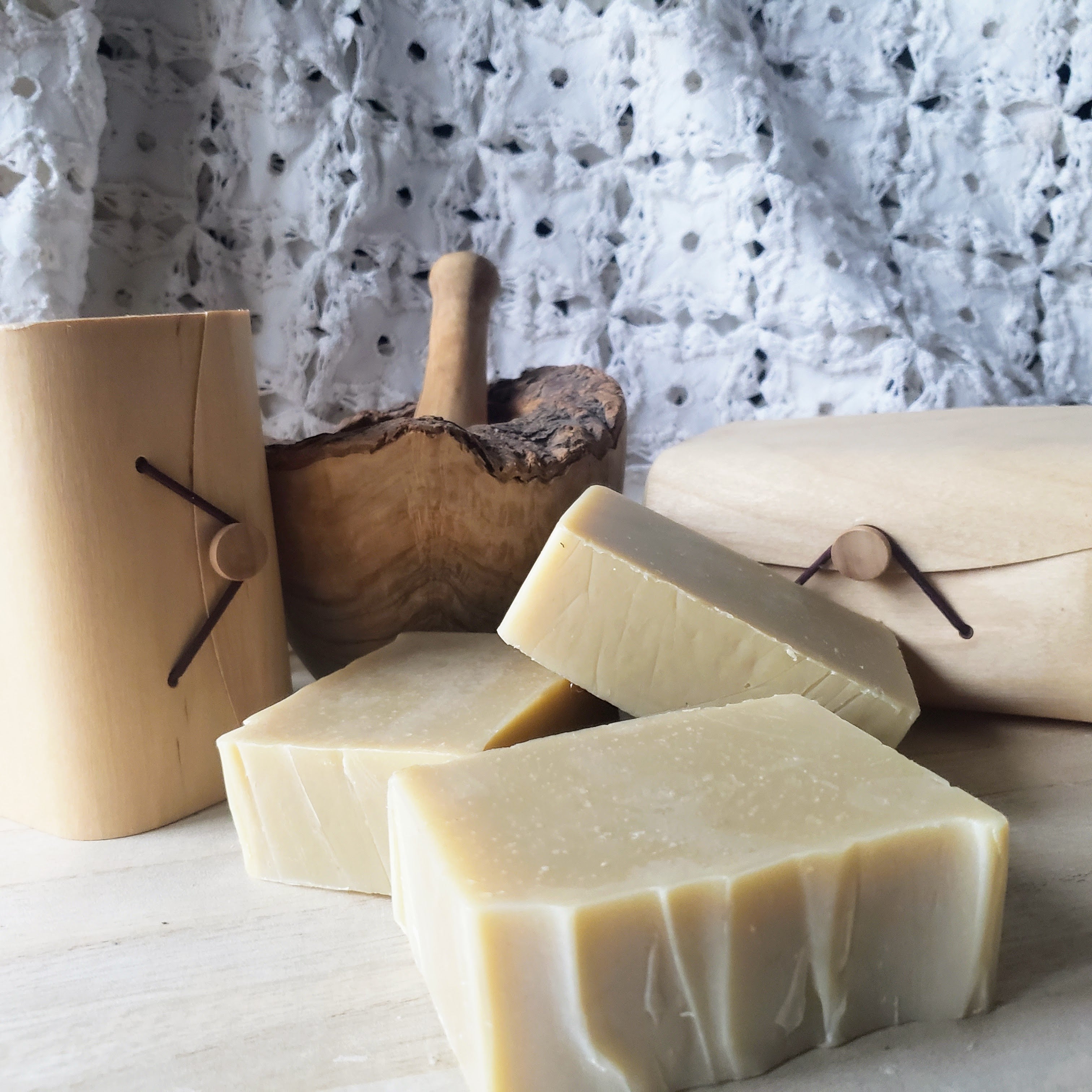 Laurel Berry and Almond Milk Artisan Soap - about 6 oz.