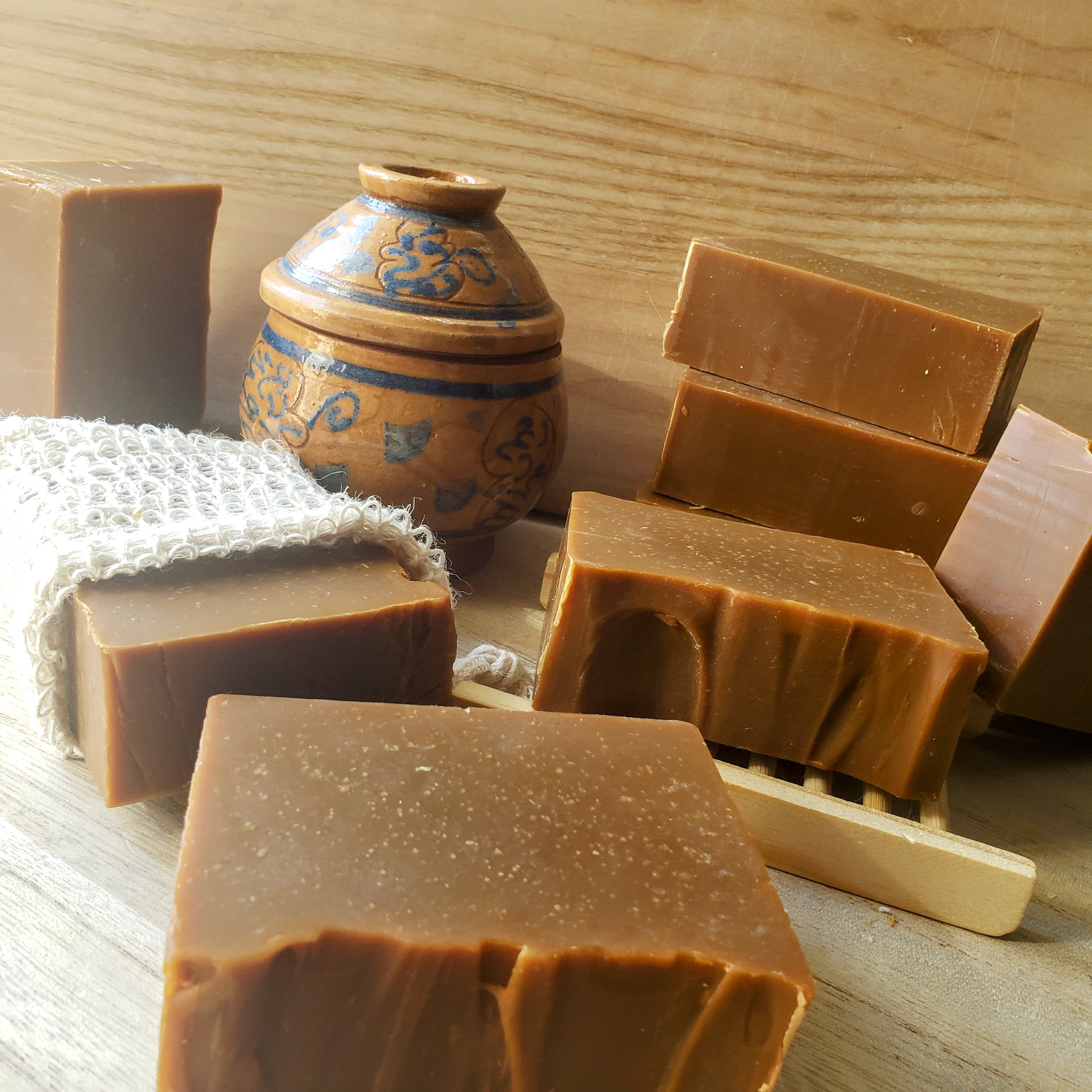 Luxurious Neem Seed Oil and Amber Resin Soap -  about 6 oz